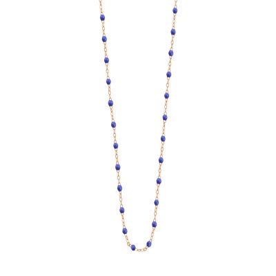 Collier gigiCLOZEAU perles de résine bleu de prusse