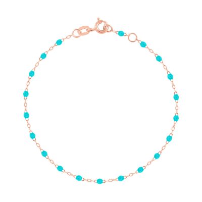 Bracelet gigiCLOZEAU perles de résine bleu turquoise