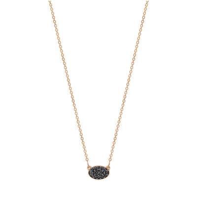 mini sequin black diamond necklace