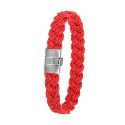 Bracelet Cap Horn Albanu en cordons marin rouge
