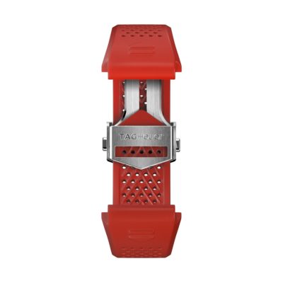TAG Heuer Bracelet 45mm caoutchouc rouge